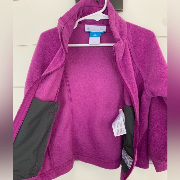 Columbia Zip-up Fleece Jacket Little Girls Size 4/5 - Picture 5 of 7